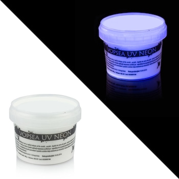 Vopsea UV PROCART, neon alba, cantitate recipient 100 ml Vopsea UV PROCART, neon alba, cantitate recipient 100 ml