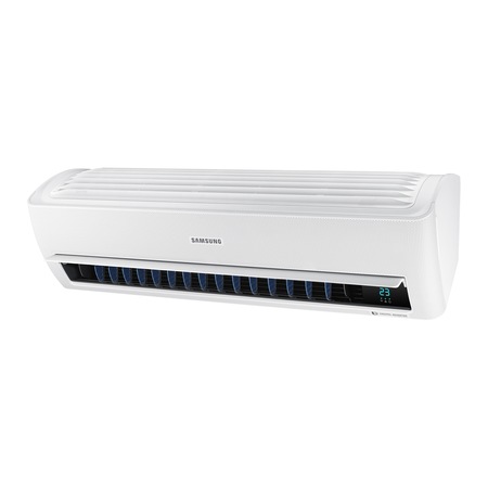 Aparat de aer conditionat Samsung AR12MSPXBWKNEU Wind-Free, 12000 BTU, Clasa A++, Wi-Fi Control, Virus doctor, Easy Filter Plus Auto Clean, Afisare temperatura interioara, Alb