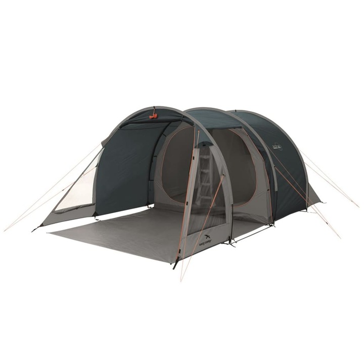 Тунелна палатка "Galaxy 400" Easy Camp, 4-местна, стомана, 465 x 260 x 190 см, сиво и синьо