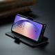 Samsung Galaxy A54, CaseMe tok, vékony, bőr, pénztárca típus, álló, biztonságos mágneses záródás, puha textúra és markolat a kézben, RFID védelem, Fekete