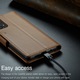 Калъф за Samsung Galaxy A53, CaseMe, slim кожен, тип портфейл, стойка, магнитно предпазно закопчване, мека текстура и захващане в ръката, RFID защита, кафяво