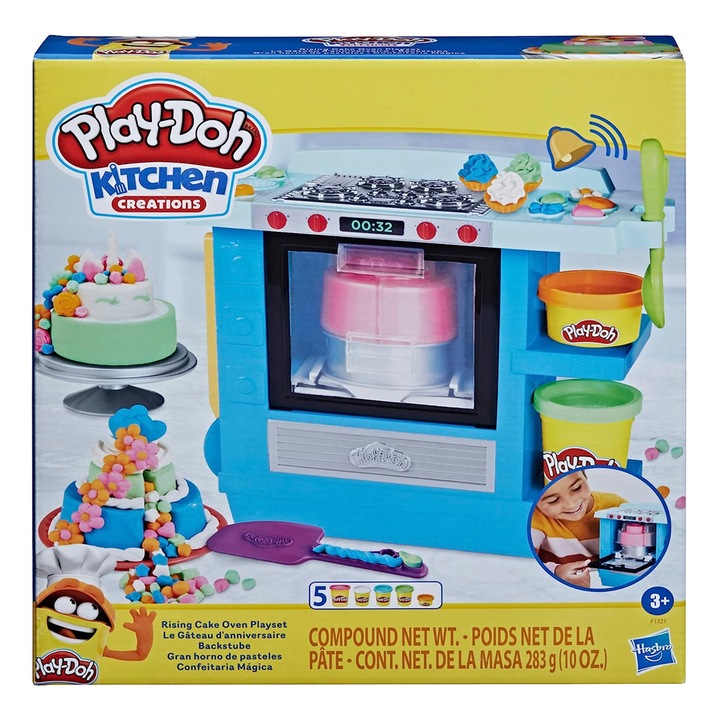 Játékkészlet Play-Doh Kitchen Creations Rising Cake Oven *3839438 1-60/143, Süteménysütő, 283g, 32 x 30 cm