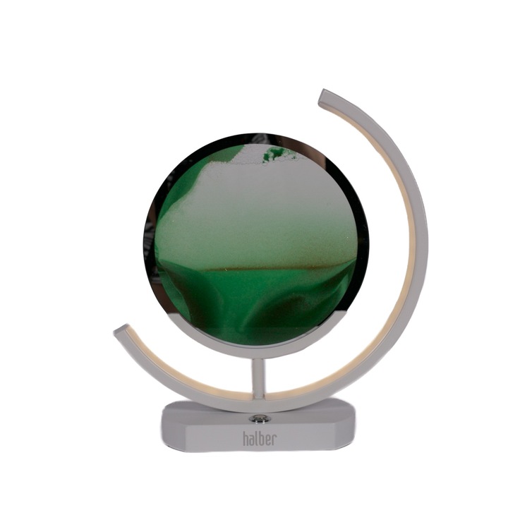 Lampa decorativa tip clepsidra, halber, Smarald