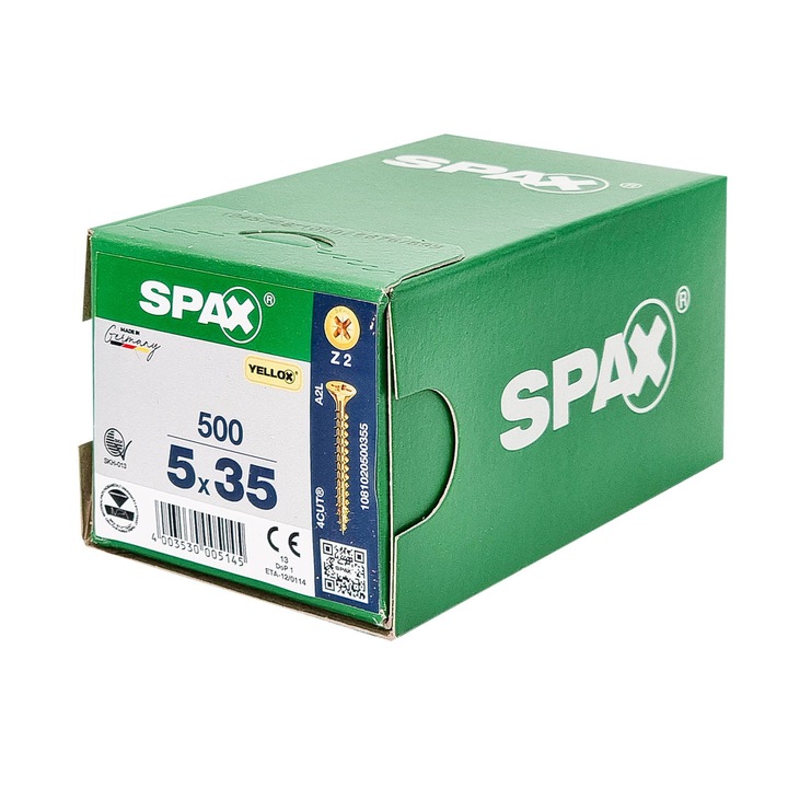 Suruburi universale SPAX 5,0 x 35 500 buc. PZ2