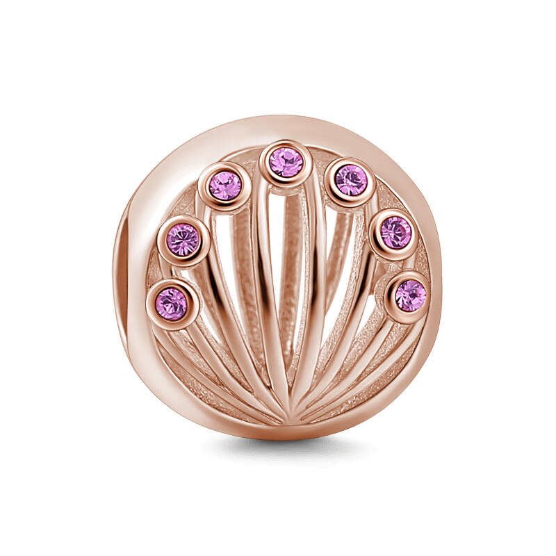 Charm pentru bratara focuri de artificii rose gold