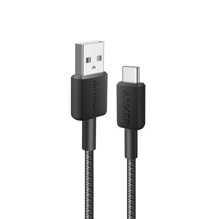 Anker 322 USB-C към USB-A кабел 0,9 метра, черен