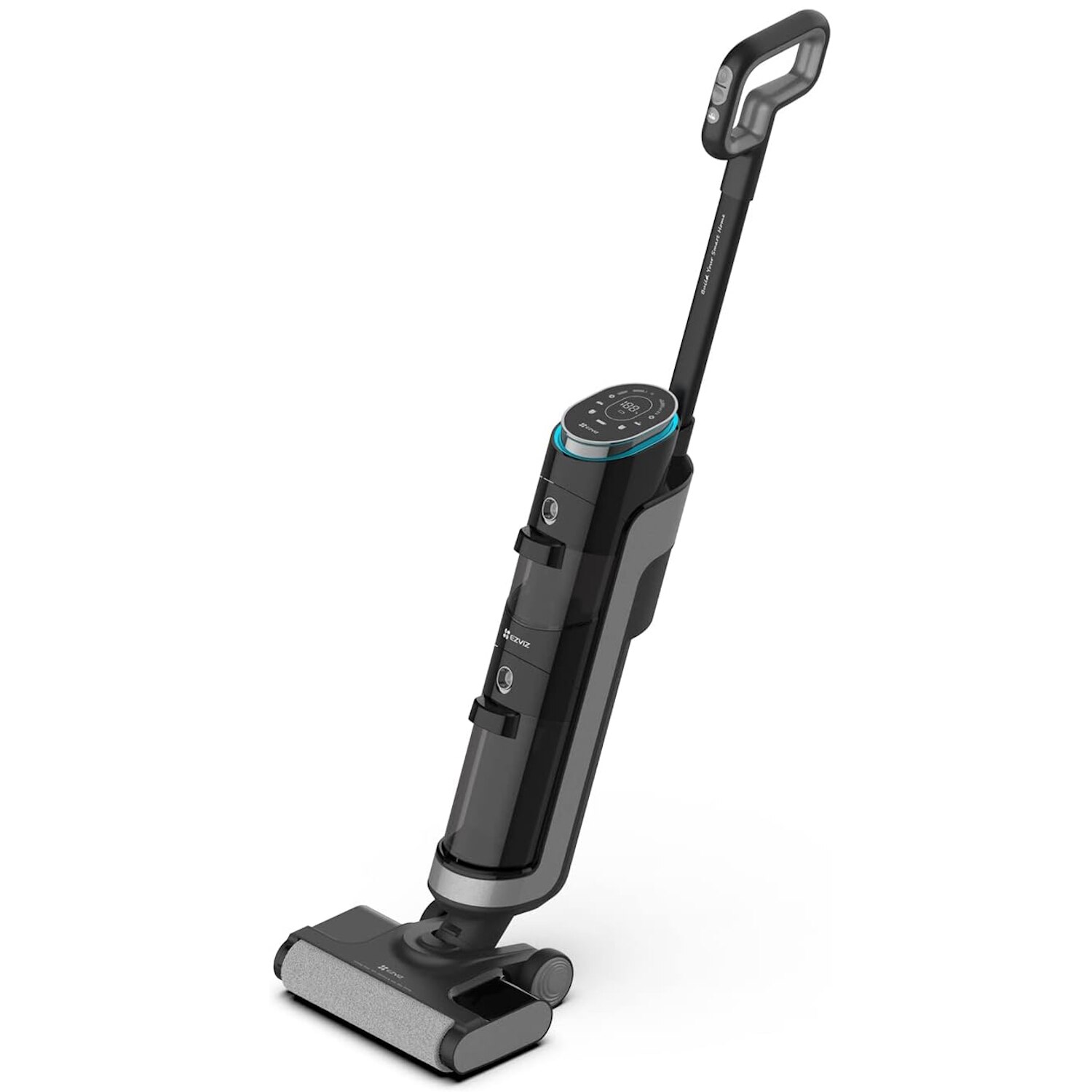 Aspirator vertical EZVIZ RH1, Smart Cordless Wet & Dry Vacuum Cleaner, 4000 mAh, fara fir, Negru argintiu