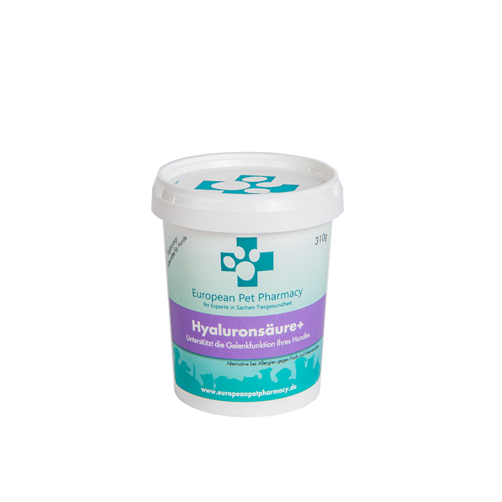Supliment alimentar pentru caini cu stomac sensibil, European Pet Pharmacy, Hyaluron, pudra, 310g