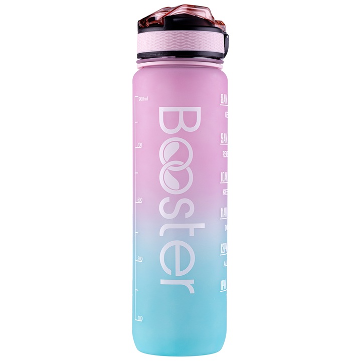 Бутилка за вода Tritan Booster, Без BPA, Капацитет 32 oz / 1000 ml, Розов/Син