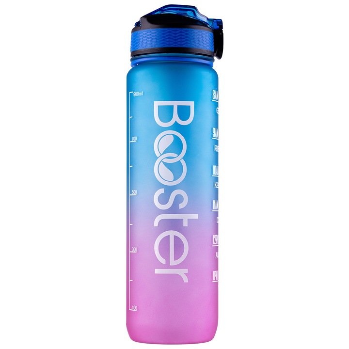 Бутилка за вода Tritan Booster, Без BPA, Капацитет 32 oz / 1000 ml, Розов/Син