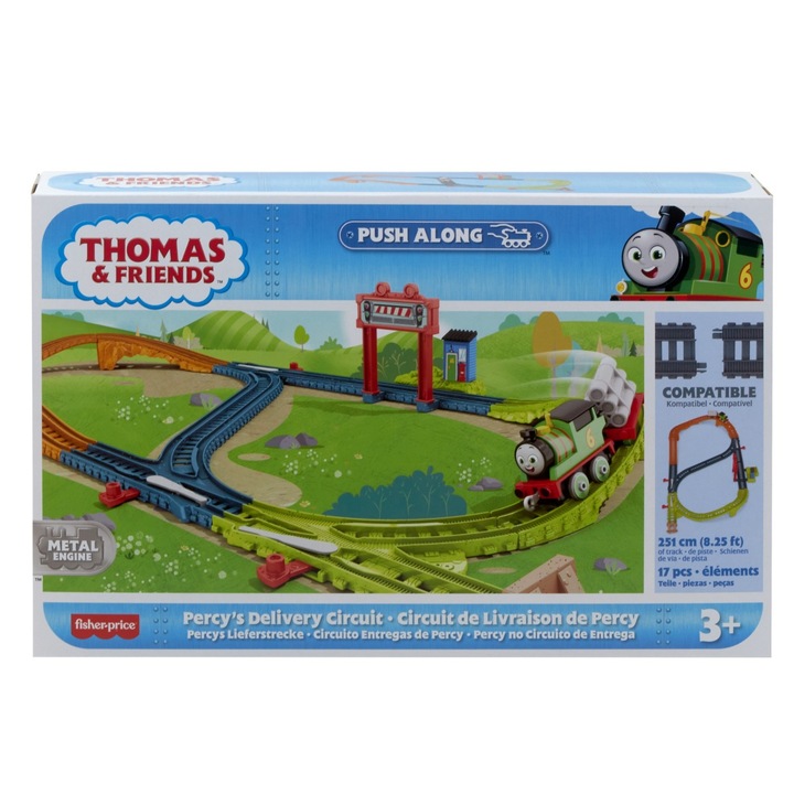 Игрален комплект Thomas & Friends - Push Along, Percy's Delivery Circuit