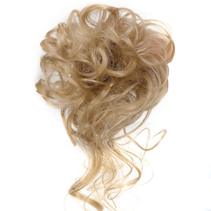 Peruca Ball Toe, fibra sintetica, elastic pufos, maro auriu