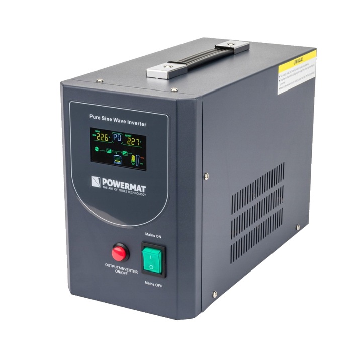 Feszültségstabilizátor 220V, UPS, vésztáp, LCD monitor, 800VA / 640W, Powermat