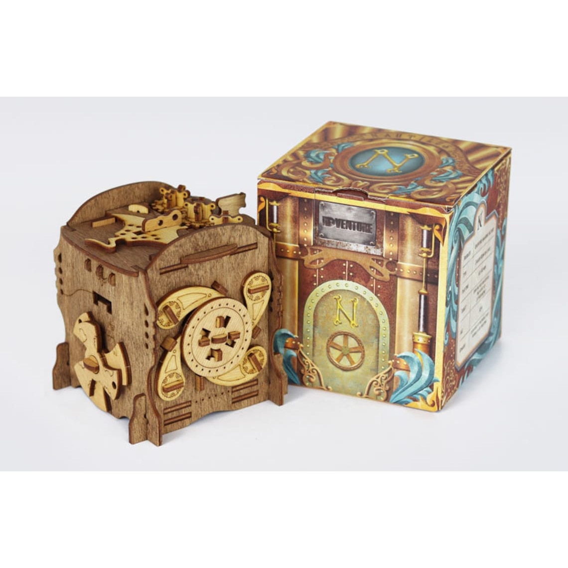 Дървен пъзел iDventure, Cluebox, Escape Room in a Box, Captain's Nemo