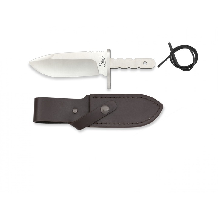 Set Teaca si Lama Cutit nefinisata, 7Cr17Mov Inox, 14.6cm Steel 440 Albainox 32129-F