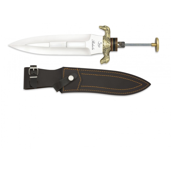 Set Teaca si Lama Cutit Nefinisata, 7Cr17Mov Inox, 38cm, Steel 440 Albainox 32083-F