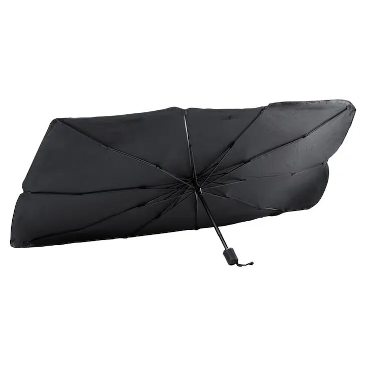 Сгъваем сенник тип чадър за предно стъкло, 135 х 79 см, черен