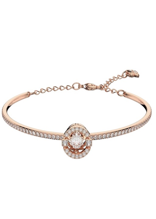 Bratara THK cu cristale tip Swarovski, 17cm, Dans Sclipitor, Auriu