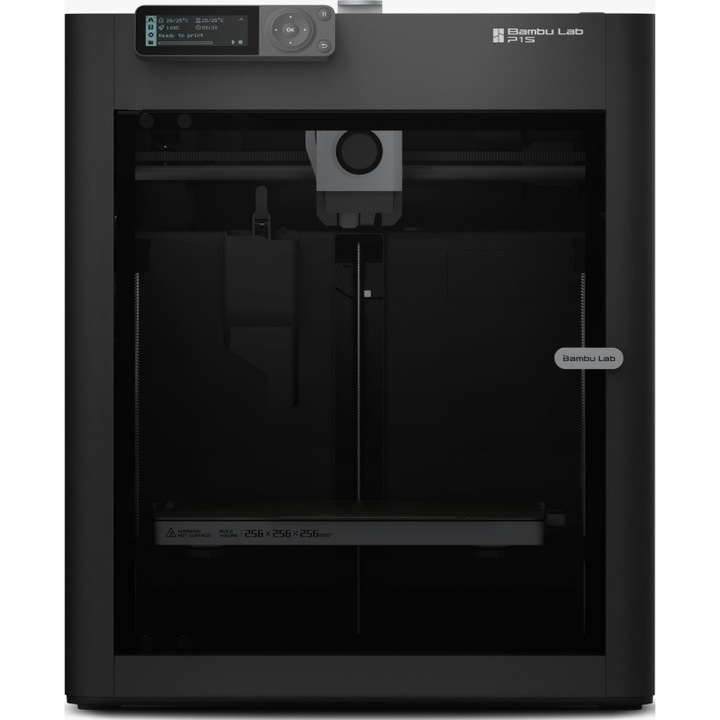 3D принтер Bambu Lab P1S, съвместим с устройство за смяна на нишки, 500 mm/s, 256 x 256 x 256 mm