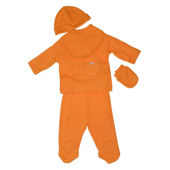 Compleu 5 piese pentru baieti Mini Junior 4778, Portocaliu 50 CM