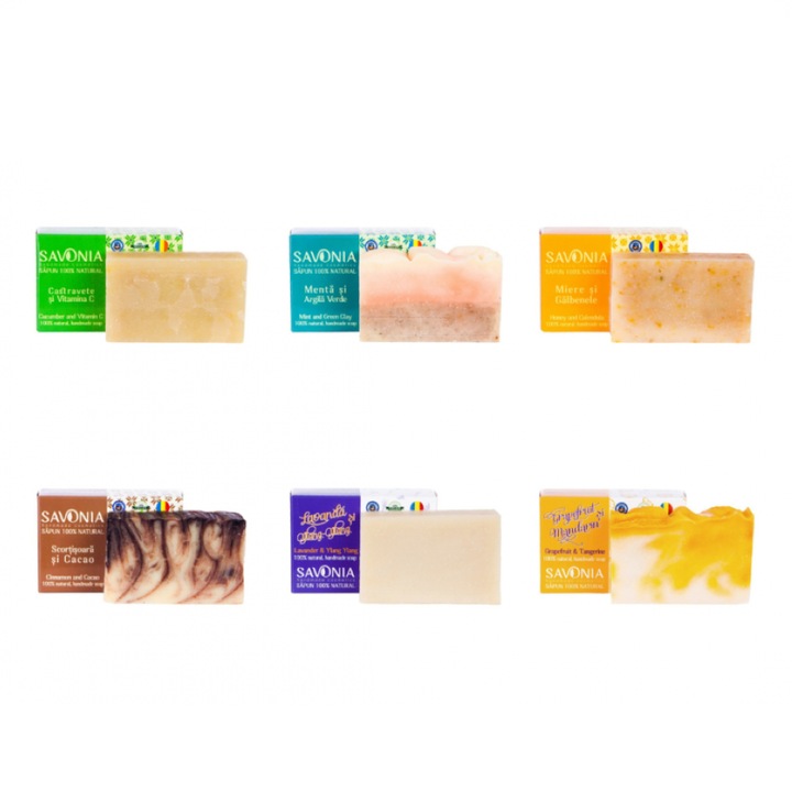 Опаковка от 6 натурални сапуна Savonia - еликсирът на природата