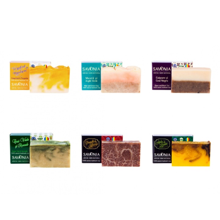 Опаковка от 6 натурални сапуна Savonia - енергия и жизненост
