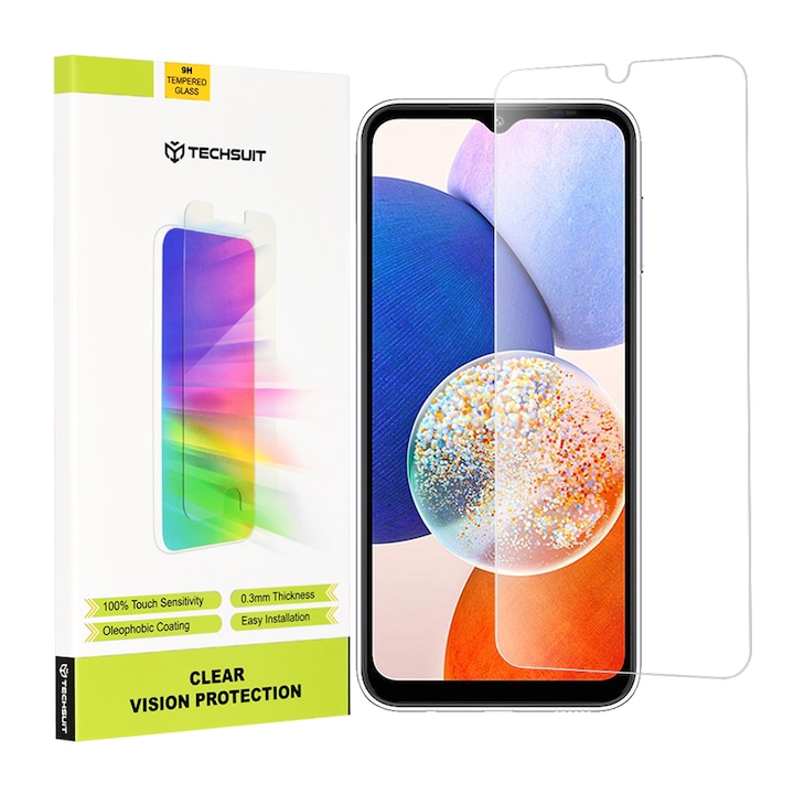Стъклен Протектор за Samsung Galaxy A14 4G / A14 5G - Techsuit Clear Vision - Прозрачен