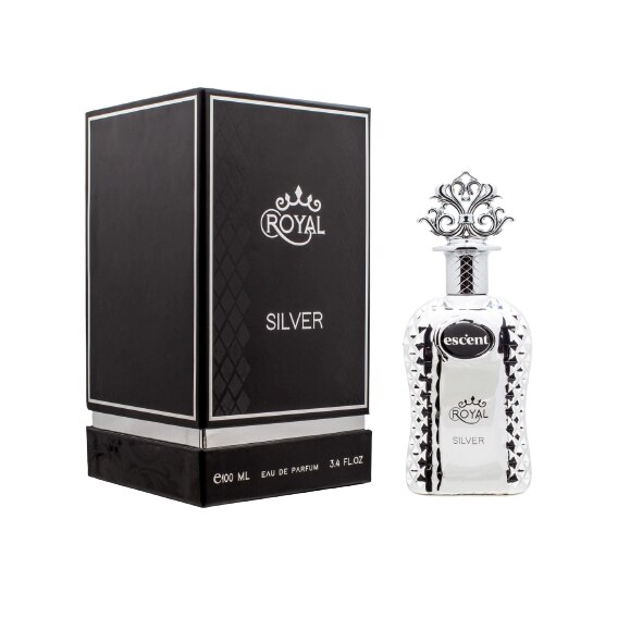 Set Apa De Parfum, De Barbat, Escent ROYAL SILVER, 100 Ml Cu Breloc ...