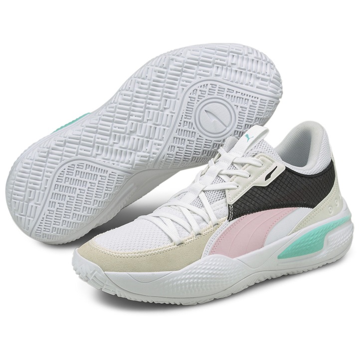 Pantofi sport, Puma, Court Rider Summer, Textil, Alb.