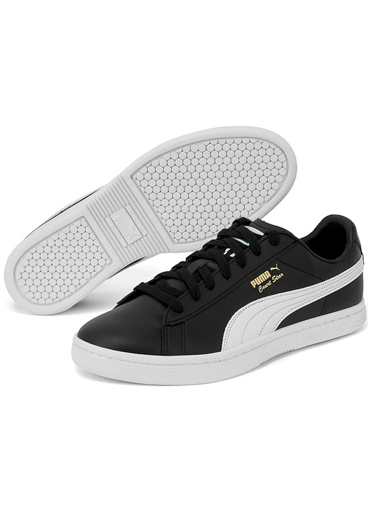 Ferfi tornacipo, Puma, Okologiai bor, Fekete/Feher, Fehér/Fekete