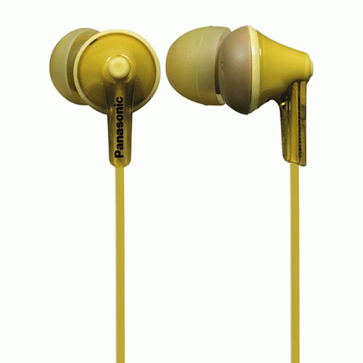 Panasonic RP-HJE125E-Y Fülhallgató, fülbe helyezhető, sárga