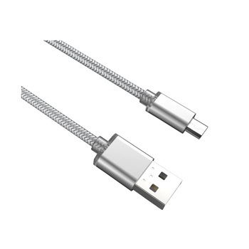 Cablu de date 2 metri Ldnio Lightning iphone/ipad cu funie metalica 2m, gri Cablu de date 2 metri Ldnio Lightning iphone/ipad cu funie metalica 2m, gri