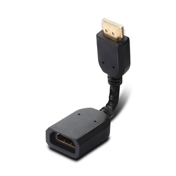 Cablu adaptor Hdmi mama la Hdmi tata 10 cm, negru Cablu adaptor Hdmi mama la Hdmi tata 10 cm, negru