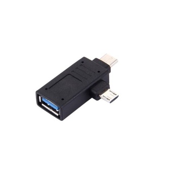Adaptor mini usb 3.0 convertor adaptor Type-c 3.1 la micro usb, negru Adaptor mini usb 3.0 convertor adaptor Type-c 3.1 la micro usb, negru