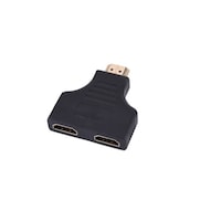 Adaptor Hdmi 2 in 1 splitter cu 2 intrari mama si o iesire tata, negru