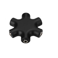 adaptor audio splitter stereo jack 35mm 3 pini cu 6 iesiri negru imagen 34_0_
0