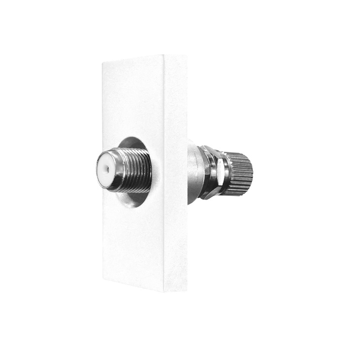 Luxion műholdas TV aljzatmodul üvegkeret nélkül, fehér