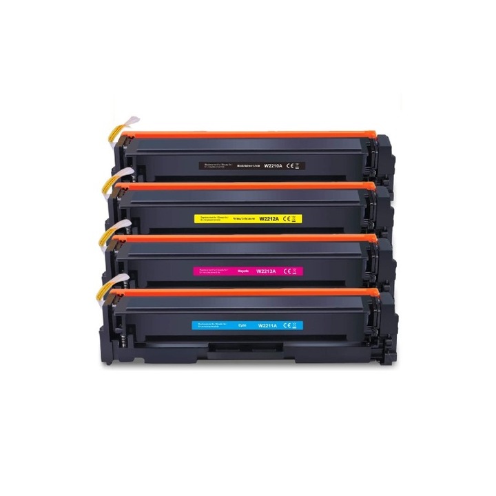 4 db tonerkazetta, GraphiteK, kompatibilis HP, W2210-2211-2212-2213A, chippel, BK/C/M/Y, 5100 oldal, LaserJet Pro MFP M283fdw, LaserJet Pro LaserJet M255dw, LaserJet Pro M255dw, LaserJet2 Pro MFP-hez MFP M283fdn