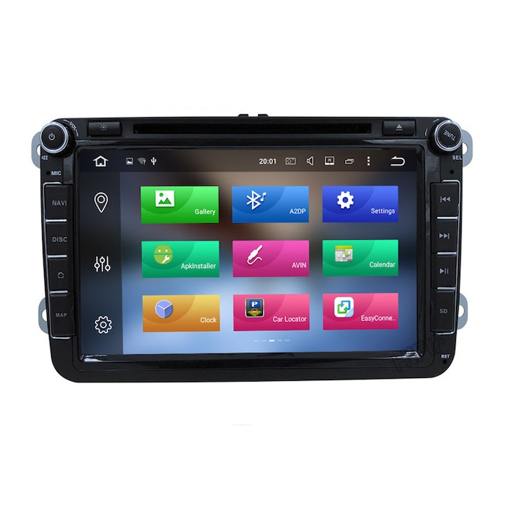 Мултимедиен плейър за кола, Ossuret, S5 AHD1, Golf Android 10, GPS, 4GB, 64GB, черен