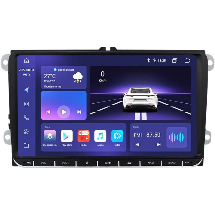Player multimedia auto, Ossuret, S3 AHD1 AI, 3GB, 32GB, Android, negru