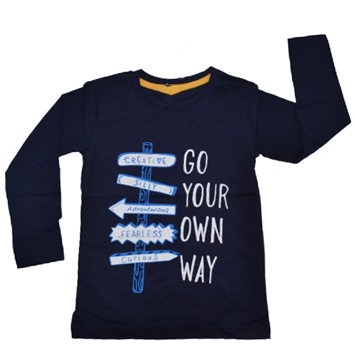 Hosszú ujjú blúz fiúknak OLC SVR BE1768-104, Navy Blue 99863