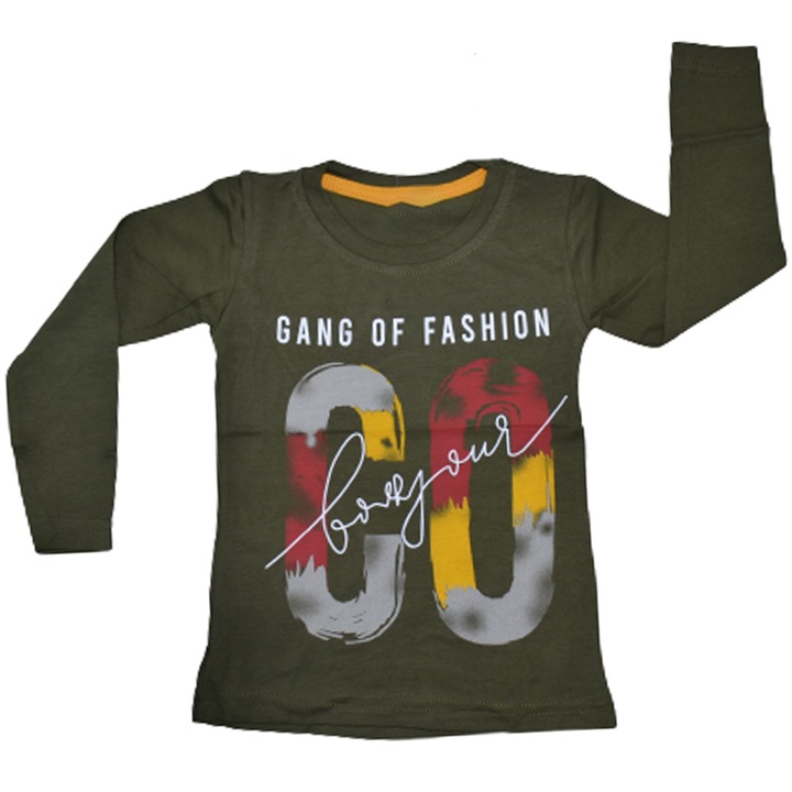 Bluza cu maneca lunga pentru baieti OLC SVR BE71768V, Verde 99887