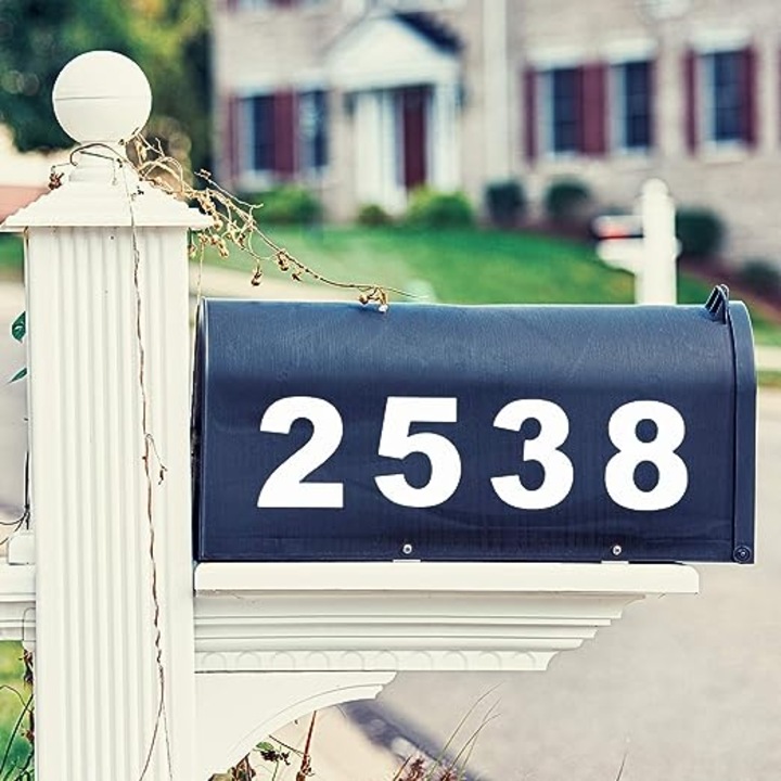 Декоративен стикер, Самозалепващи се цифри, Цифра 0, височина 20 см, бял