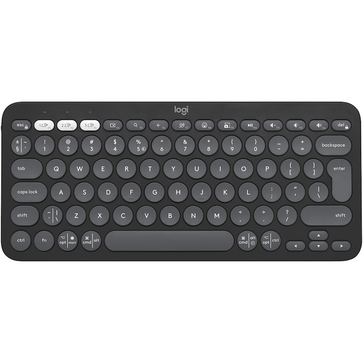 Клавиатура Logitech Pebble Keys 2 K380s, Bluetooth, Multi-Device, Tonal graphite