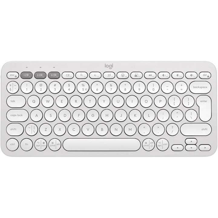 Kлавиатура Logitech Pebble Keys 2 K380s, Bluetooth, Multi-Device, Tonal White