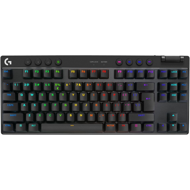 Tastatura Gaming Logitech G PRO X TKL Lightspeed, Negru