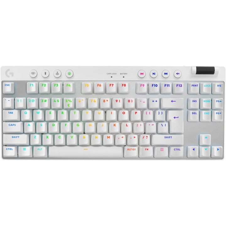 Tastatura Gaming Logitech G PRO X TKL Lightspeed, Alb