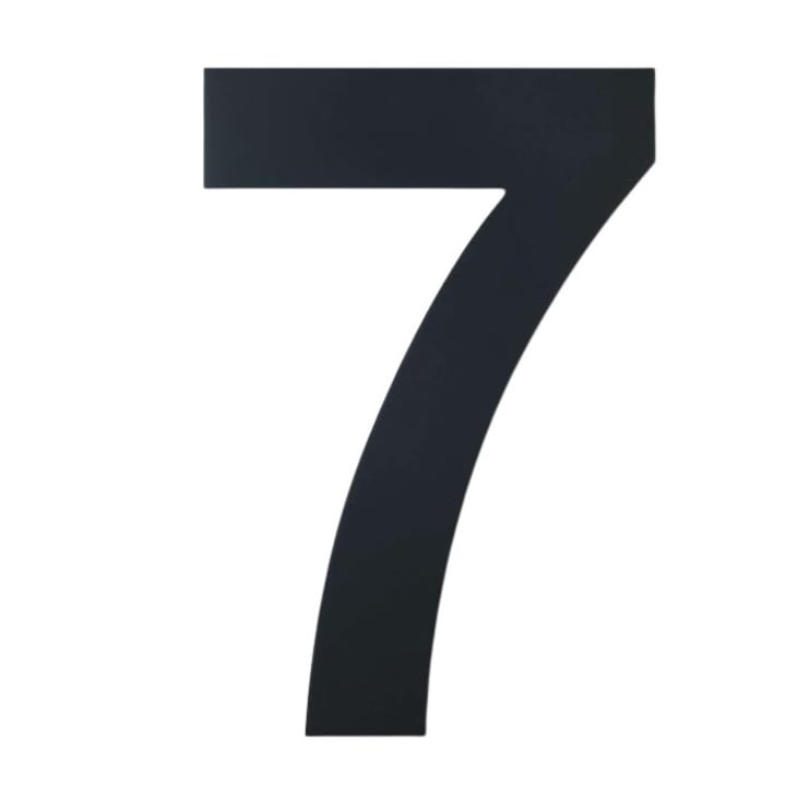 Декоративен стикер Duragon, Самозалепващи се цифри, Фигура 7, височина 20 см, Черен