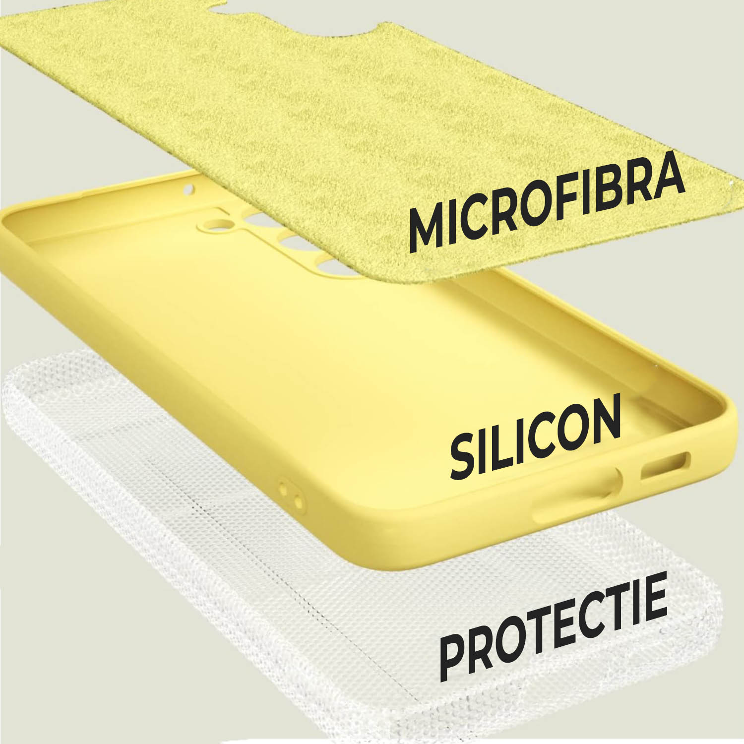 Husa Premium Silicon Soft pentru Samsung A54 5G, Ultra Slim, Protectie sporita, Interior de microfibra, Galben