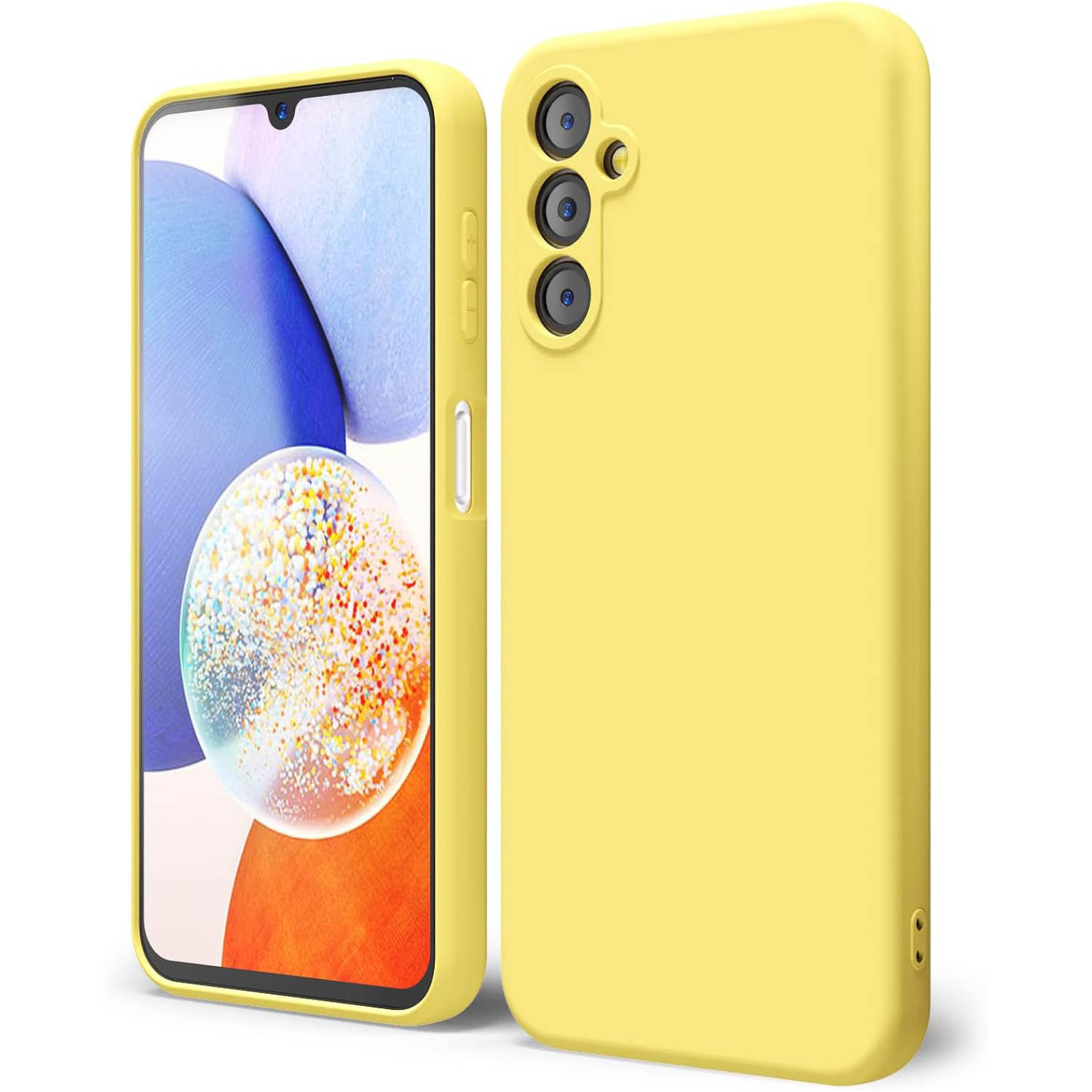 Husa Premium Silicon Soft pentru Samsung A54 5G, Ultra Slim, Protectie sporita, Interior de microfibra, Galben